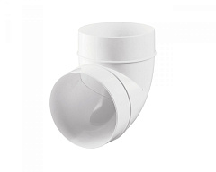 Колено круглое 100 мм бел в упак. 