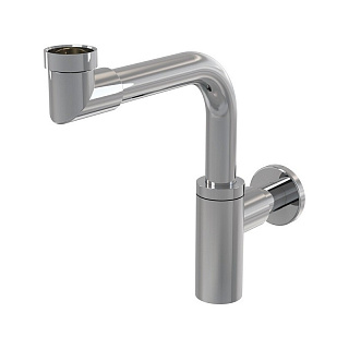 Сифон для раковины Alca Plast A403 DESIGN, латунь/хром Фото 1