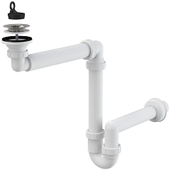 Cифон для раковины экономящий пространство Alca Plast A413