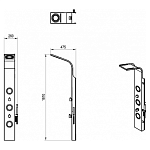 Гидромассажная панель Totem INOX (XO1453) Фото 2
