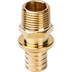 Переходник с наружной резьбой 20х1/2 STOUT  для труб из сшитого полиэтилена аксиальный