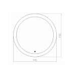 Зеркало AZARIO Перла d770 (круглое) сенсор Фото 3