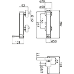 Смеситель для ванны и душа BelBagno MILLE Фото 2