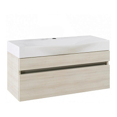 Тумба с раковиной подвесная Aqwella Бергамо 100, акация