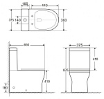 Унитаз-компакт BelBagno Ancona безободковый сиденье с микролифтом Фото 3