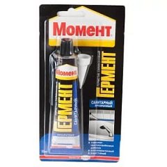 Герметик силиконовый санитарный "Момент ГЕРМЕНТ" белый 70 мл