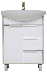 Тумба с раковиной Акватон Рико 65 белый/ясень фабрик