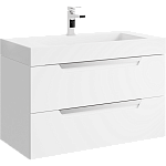 Комплект мебели для ванной Aqwella Cube 90 Белый Фото 2