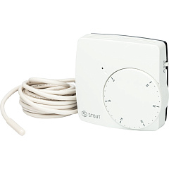 Термостат комнатный электронный Stout WFHT-DUAL включ. дистанционный датчик «в пол» L=3 м