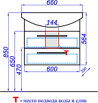 Комплект мебели для ванной Aqwella Allegro 65 Белый Фото 8