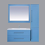 Пенал "Марта" Мисти голубой матовый правый с б/к Фото 2