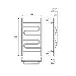 Полотенцесушитель водяной Point Юпитер П4 500х800, хром Фото 3