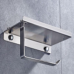 Держатель туалетной бумаги Fixsen Hotel с полкой для телефона Фото 2