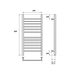 Полотенцесушитель водяной Point Аврора П12 400х800, хром Фото 2