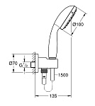 Душевой гарнитур Grohe Tempesta New Фото 2