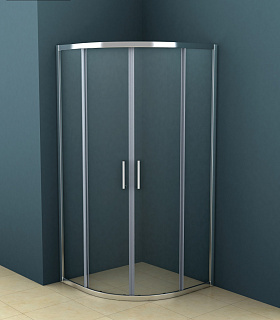 Душевое ограждение Azario OSTIN 90*90*195 хром, 6мм прозрачное стекло (без поддона) Фото 1