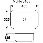 Фигурный умывальник Melana MLN-805-78104  Фото 2