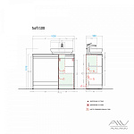 Тумба с раковиной Alavann Soft 100 (правая) белая Фото 4
