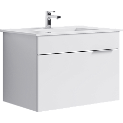 Тумба с раковиной подвесная Aqwella Brig 75см Белый