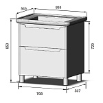 Тумба напольная с умывальником BRIZ Альби т8-85 Фото 8