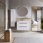 Комплект мебели для ванной Aqwella Cube 90 Белый Фото 8