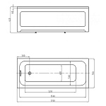 Ванна акриловая AZARIO BELLA 170х70 (чаша, экран, каркас) Фото 5
