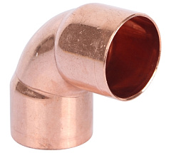 Отвод медный под пайку 35х90 двухраструбный Sanha