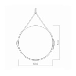 Зеркало AZARIO Капитан D510 коричневая кожа Фото 5