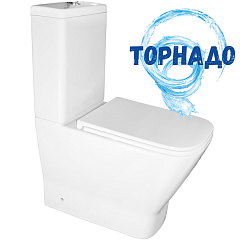 Унитаз напольный безободковый Azario Joy сиденье микролифт (слив "Торнадо скрытое")