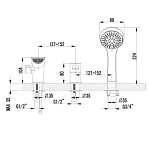 Смеситель на борт ванны Lemark LM3245C "Атлантис" каскадный излив (3 отв.) Фото 3