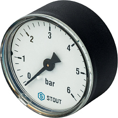 Манометр аксиальный Dn 50 мм (6 бар, 1/4") Stout
