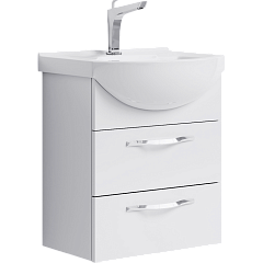 Тумба с раковиной подвесная Aqwella Allegro 50см 2Я Белый