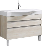 Тумба с раковиной напольная Aqwella Бергамо 100, цвет "Акация" Фото 1