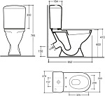 Унитаз-компакт Керамин Капри Фото 4