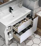 Тумба с раковиной Alavann Eva 105 белая Фото 3