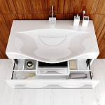 Тумба с раковиной напольная Aqwella Milan 100см Белый Фото 6