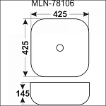 Фигурный умывальник Melana MLN-78106 Фото 3