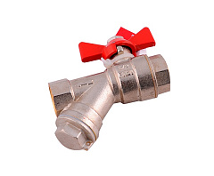 Кран шаровый с фильтром JIF 1/2 б. г/г лат.