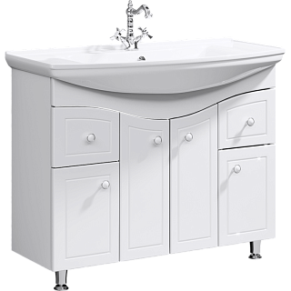 Тумба с раковиной напольная Aqwella Franchesca 105см Белый Фото 1