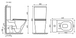 Унитаз-компакт Ceramica Nova Cubic CN1803 с микролифтом, безободковый Фото 7