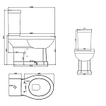 Унитаз-компакт Creo Ceramique TOULON сиденье микролифт Фото 2