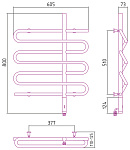 Полотенцесушитель электрический Сунержа ЭПАТАЖ левый/правый Белый матовый Фото 6