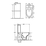 Унитаз напольный безободковый Azario Vetro с сидением микролифт Фото 2