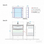 Тумба с раковиной Alavann Silvia 70 белая Фото 5