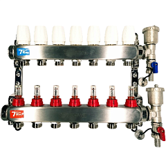 Группа коллекторов с расход. Vieir 7-вых нерж. БЕЗ кранов VR113-07А