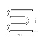 Полотенцесушитель ВоЛПро оц. М - образный Хром 50/60 1" Фото 2