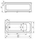 Ванна акриловая AZARIO BELLA 180х80 (чаша, экран, каркас) Фото 5