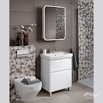 Зеркальный шкаф Alavann Lana 70 белый Фото 4