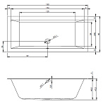Акриловая ванна Riho LUGO 180x80 (чаша,ножки) Фото 6
