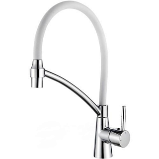 Смеситель для кухни Ledeme 4399-3L (белый/хром) Фото 1
